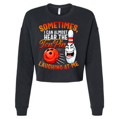 Funny Bowling , Bowler Tee, Tenpin Bowling, Ten Pin Cropped Pullover Crew