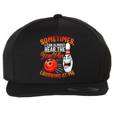 Funny Bowling , Bowler Tee, Tenpin Bowling, Ten Pin Wool Snapback Cap