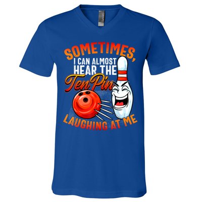Funny Bowling , Bowler Tee, Tenpin Bowling, Ten Pin V-Neck T-Shirt