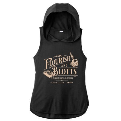 Flourish Blotts Bookish Hp Wizard Ladies PosiCharge Tri-Blend Wicking Draft Hoodie Tank