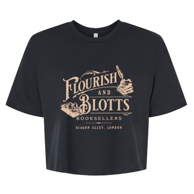 Flourish Blotts Bookish Hp Wizard Bella+Canvas Jersey Crop Tee