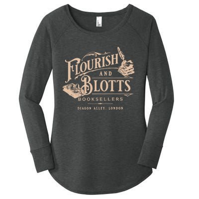 Flourish Blotts Bookish Hp Wizard Women's Perfect Tri Tunic Long Sleeve Shirt