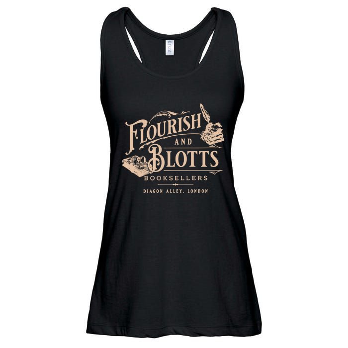 Flourish Blotts Bookish Hp Wizard Ladies Essential Flowy Tank