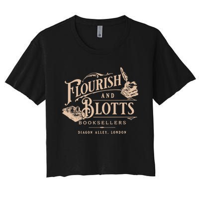 Flourish Blotts Bookish Hp Wizard Women's Crop Top Tee