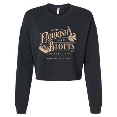 Flourish Blotts Bookish Hp Wizard Cropped Pullover Crew