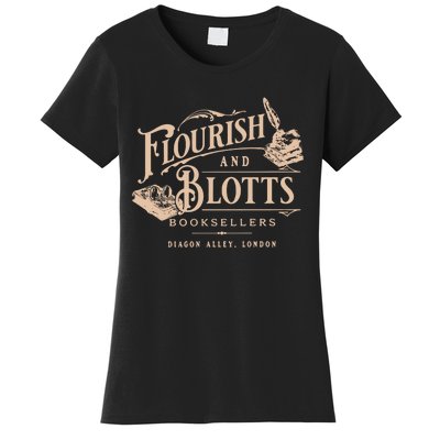 Flourish Blotts Bookish Hp Wizard Women's T-Shirt