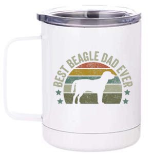 Funny Best Beagle Dad Dog Funny Fathers Day Funny Doggy 12 oz Stainless Steel Tumbler Cup