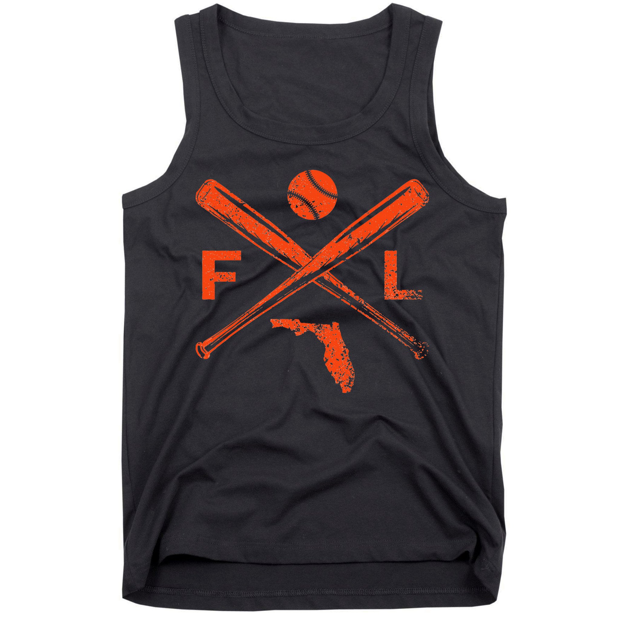 Florida Baseball Bats & Ball Classic Baseball Player Vintage Tank Top