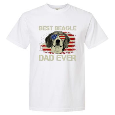 Funny Best Beagle Dad Ever Dog Lover American Flag Gift Garment-Dyed Heavyweight T-Shirt