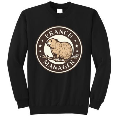 Funny Beaver Branch Manager Pun Sweatshirt