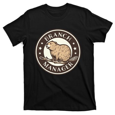 Funny Beaver Branch Manager Pun T-Shirt