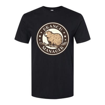 Funny Beaver Branch Manager Pun Softstyle CVC T-Shirt