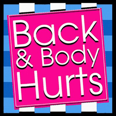 Funny Back Body Hurts Quote Exercise Workout Gym T-Shirt