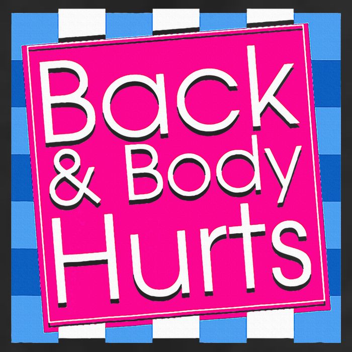 Funny Back Body Hurts Quote Exercise Workout Gym Adult Drive Performance Visor