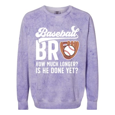 Funny Baseball Brother Baseball PlayerS Brother Gift Colorblast Crewneck Sweatshirt