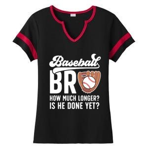 Funny Baseball Brother Baseball PlayerS Brother Gift Ladies Halftime Notch Neck Tee