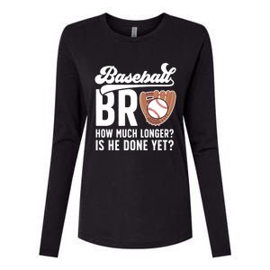 Funny Baseball Brother Baseball PlayerS Brother Gift Womens Cotton Relaxed Long Sleeve T-Shirt