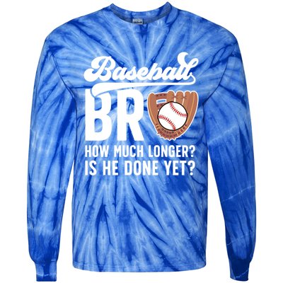 Funny Baseball Brother Baseball PlayerS Brother Gift Tie-Dye Long Sleeve Shirt