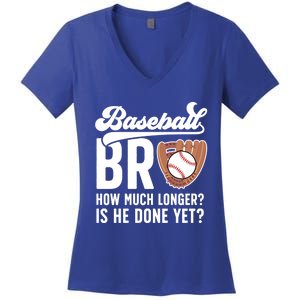 Funny Baseball Brother Baseball PlayerS Brother Gift Women's V-Neck T-Shirt