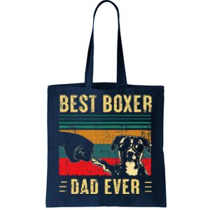 Funny Best Boxer Dad Ever Funny Boxer Dog Dad Fathers Day Tote Bag