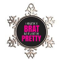 Funny Brat But Pretty Metallic Star Ornament