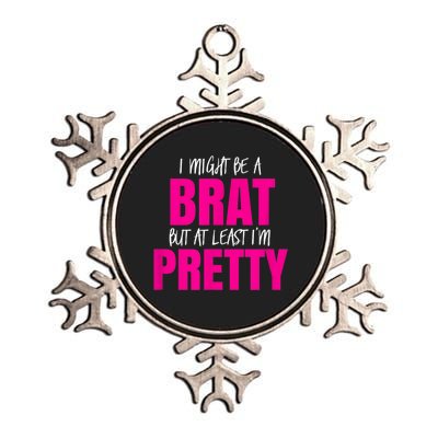 Funny Brat But Pretty Metallic Star Ornament