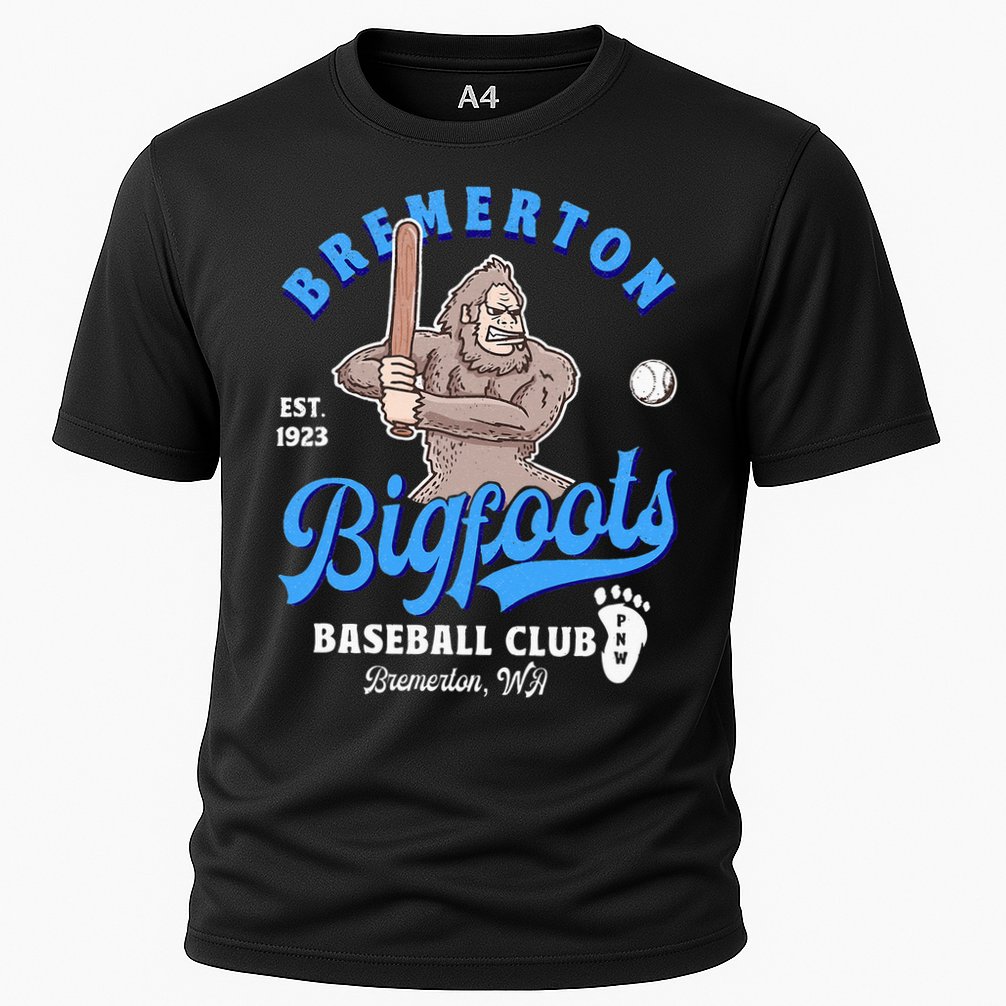 Funny Bigfoot Baseball Retro Minor League Baseball Team Cooling Performance Crew T-Shirt