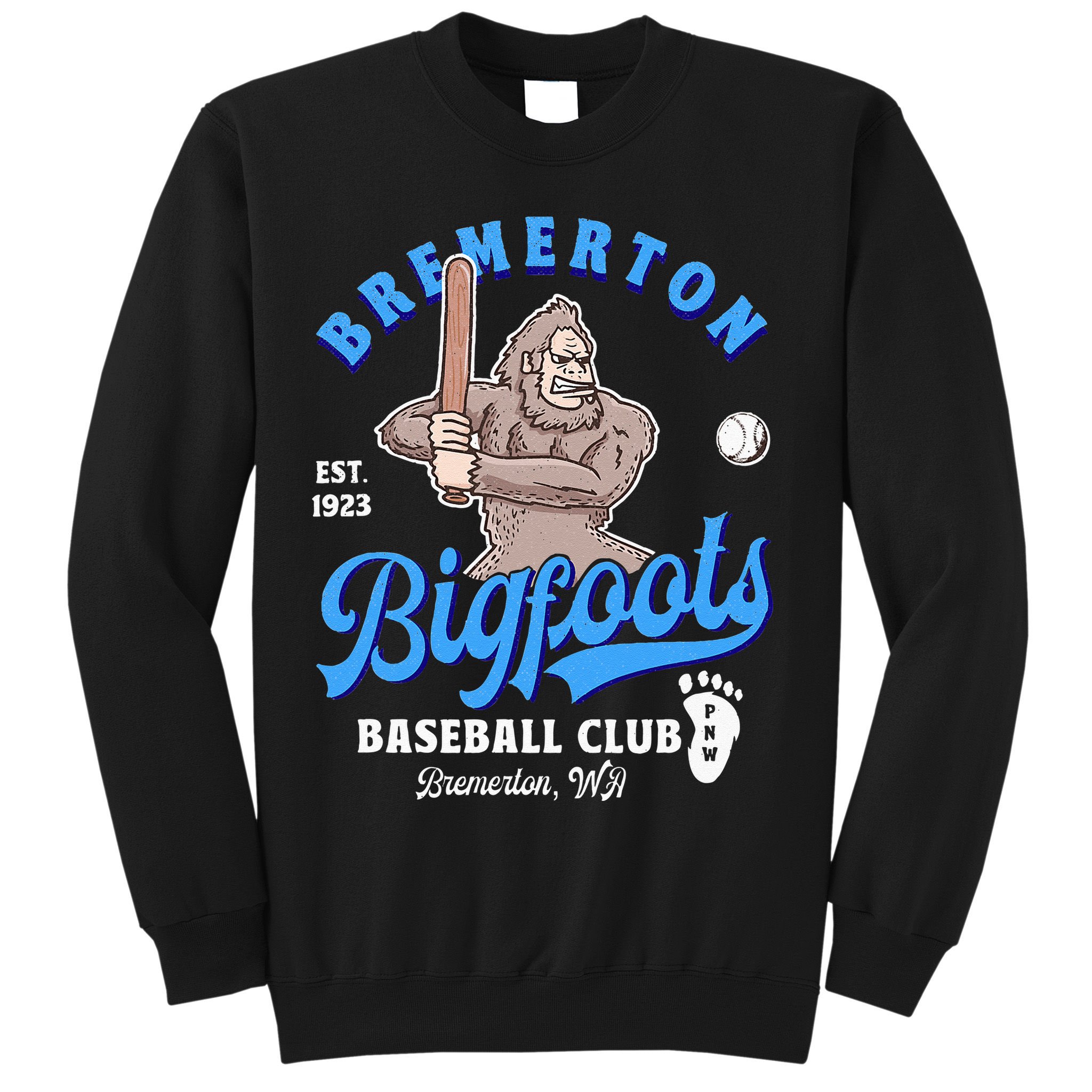 Funny Bigfoot Baseball Retro Minor League Baseball Team Sweatshirt