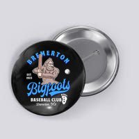 Funny Bigfoot Baseball Retro Minor League Baseball Team Button
