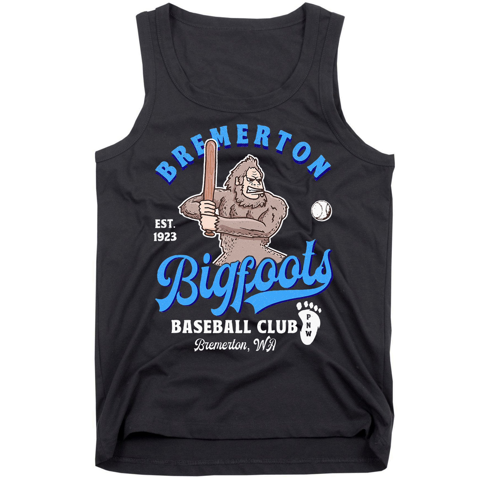 Funny Bigfoot Baseball Retro Minor League Baseball Team Tank Top