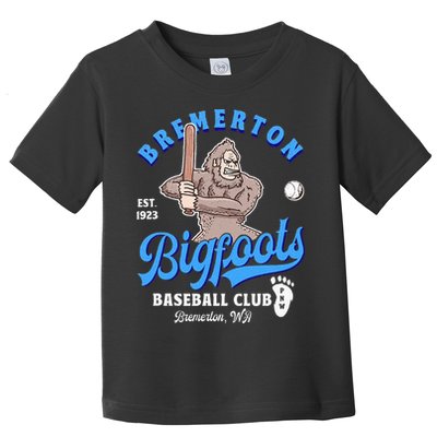 Funny Bigfoot Baseball Retro Minor League Baseball Team Toddler T-Shirt