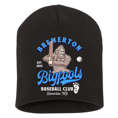 Funny Bigfoot Baseball Retro Minor League Baseball Team Short Acrylic Beanie