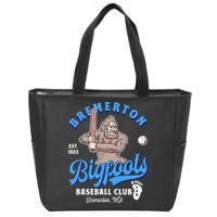 Funny Bigfoot Baseball Retro Minor League Baseball Team Zip Tote Bag