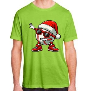 Funny Baseball Ball Santa Hat Dabbing Xmas Pajamas Players Gift Adult ChromaSoft Performance T-Shirt