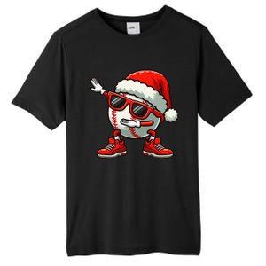 Funny Baseball Ball Santa Hat Dabbing Xmas Pajamas Players Gift Tall Fusion ChromaSoft Performance T-Shirt