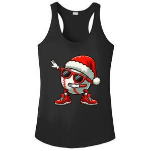 Funny Baseball Ball Santa Hat Dabbing Xmas Pajamas Players Gift Ladies PosiCharge Competitor Racerback Tank