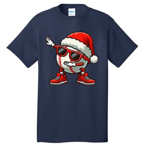 Funny Baseball Ball Santa Hat Dabbing Xmas Pajamas Players Gift Tall T-Shirt