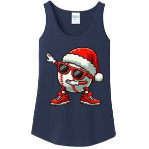 Funny Baseball Ball Santa Hat Dabbing Xmas Pajamas Players Gift Ladies Essential Tank