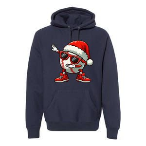 Funny Baseball Ball Santa Hat Dabbing Xmas Pajamas Players Gift Premium Hoodie