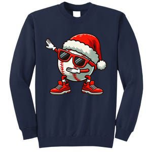 Funny Baseball Ball Santa Hat Dabbing Xmas Pajamas Players Gift Tall Sweatshirt