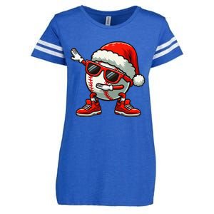 Funny Baseball Ball Santa Hat Dabbing Xmas Pajamas Players Gift Enza Ladies Jersey Football T-Shirt