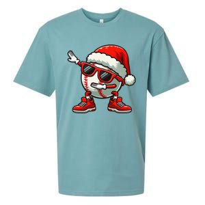 Funny Baseball Ball Santa Hat Dabbing Xmas Pajamas Players Gift Sueded Cloud Jersey T-Shirt