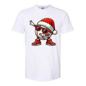 Funny Baseball Ball Santa Hat Dabbing Xmas Pajamas Players Gift Softstyle CVC T-Shirt