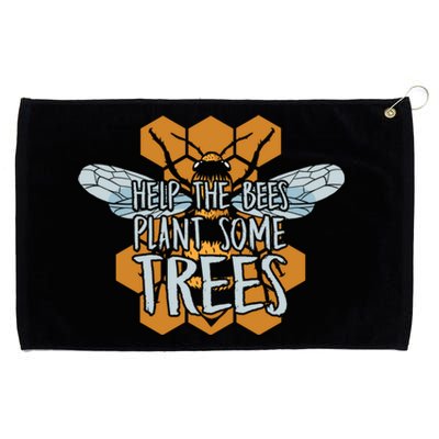 Funny Beekeeper Bee Cool Gift Help The Bees Plant Some Trees Gift Grommeted Golf Towel