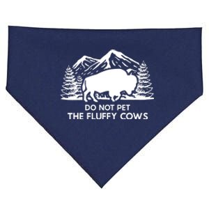 Funny Buffalo Bison Do Not Pet The Fluffy Cow USA-Made Doggie Bandana