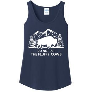 Funny Buffalo Bison Do Not Pet The Fluffy Cow Ladies Essential Tank