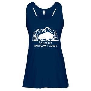 Funny Buffalo Bison Do Not Pet The Fluffy Cow Ladies Essential Flowy Tank