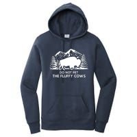 Funny Buffalo Bison Do Not Pet The Fluffy Cow Women's Pullover Hoodie