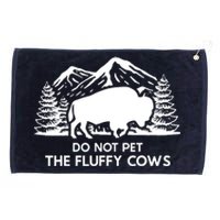 Funny Buffalo Bison Do Not Pet The Fluffy Cow Grommeted Golf Towel