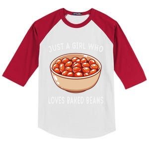 Funny Baked Beans Lovers Gift Kids Colorblock Raglan Jersey